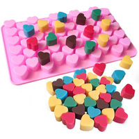 Moule à gâteau en silicone en forme de cœur, moule à bonbons gélifiés en silicone en forme de cœur, outils de pâtisserie DIY