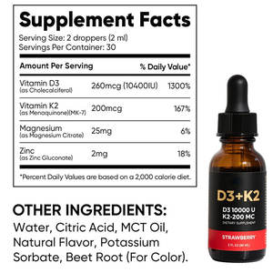 Özel dağıtım toplu fiyatlandırma laboratuvarı için % 100% saflık <span class=keywords><strong>Vitamin</strong></span> D3 K2 sıvı damlaları doğrulandı saflık <span class=keywords><strong>Vitamin</strong></span> D3 K2 damla - Product Image 2