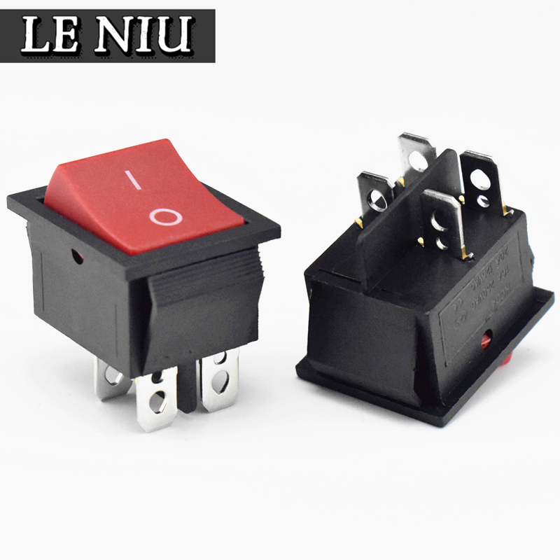 TAIHENG TH3 T85 T120 Rocker Switch 6 Pins 2 Positions Maintained 15A Red Button