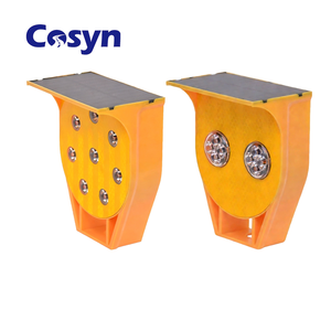 Luz de Advertencia LED Estroboscópica de Barrera Solar Intermitente Ámbar para Construcción, Luz de Señalización Vial Intermitente de Seguridad de Tráfico - Product Image 1