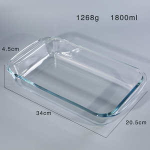 Plaques de verre borosilicate rectangulaires: parfaites pour le riz cuit au four - Product Image 1