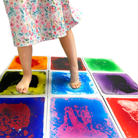 Tapis de carrelage sensoriel liquide dynamique 3D pour enfants, apprentissage précoce, maternelle, école, pépinière, autisme, besoins spéciaux