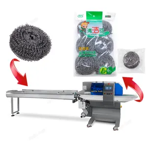 Factory price Horizontal Pillow flow Packing Machine Wrapping Machine sealing spoon fork ladle kitchenware cleaning ball