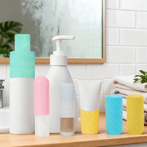 Funda de Silicona para Botellas de Viaje, Protector Plegable para Artículos de Aseo, Cosméticos y Perfumes, a Prueba de Fugas, Libre de BPA - Product Image 3
