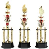 Trophées de style sportif gravés en letterpress, écologiques, en plastique, sur mesure, grand format, de luxe, à 4 poteaux, vente en gros d'usine Diaocai