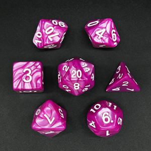 Venta al por mayor <span class=keywords><strong>de</strong></span> fábrica: Juego <span class=keywords><strong>de</strong></span> dados poliédricos <span class=keywords><strong>de</strong></span> un solo color con patrón <span class=keywords><strong>de</strong></span> mármol, dados acrílicos para juegos <span class=keywords><strong>de</strong></span> rol <span class=keywords><strong>DND</strong></span> y juegos <span class=keywords><strong>de</strong></span> mesa. - Product Image 1