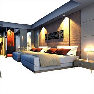 Juego de Dormitorio Moderno y Contemporáneo con Paneles de Madera para Hotel, la Mejor Calidad a Precios Razonables - Product Image 1