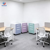 Meuble de bureau en acier avec tiroirs pour le rangement de documents et l'organisation des espaces de travail professionnels