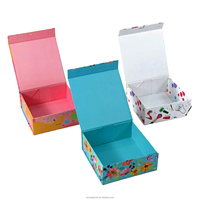 Rechteck Rundes Quadrat Faltbarer Magnet verschluss Geschenk box Falten Schwarz Weiß Rosa Boxen Kinder Aufbewahrung Faltbare Versand box