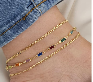 18k Plaqué Or 2025 Nouveau Style Bracelet <span class=keywords><strong>de</strong></span> <span class=keywords><strong>Cheville</strong></span> Hyperbole Miami Épais Cubain <span class=keywords><strong>Gourmette</strong></span> Lien Vert Chunky <span class=keywords><strong>Cheville</strong></span> pour Femmes Bijoux A0121 - Product Image 2