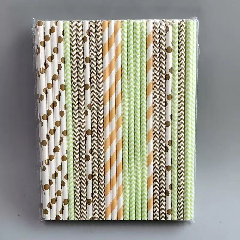 Compostable Biodegradable Food Grade Paper Straws Disposable Recyclable Customized Color/Logo for Coffee Tea Juice Beverage