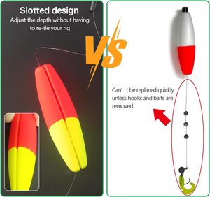 Flotteurs à chevilles à fente, flotteurs de pêche <span class=keywords><strong>au</strong></span> silure, flotteurs à glissière, flotteurs en mousse en forme de cigare avec <span class=keywords><strong>bouchon</strong></span> de tuyau pour montage Santee, montage de détecteur de poissons B10 - Product Image 5