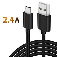Kabel Pengisi Daya Android 2A 3ft 1m 100% Tembaga Murni, Kabel Charger HP, Kabel Micro USB