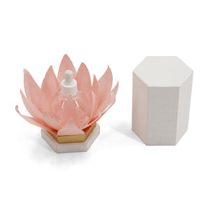 Boîte cadeau rigide hexagonale de luxe avec éclairage LED, design <span class=keywords><strong>lotus</strong></span> rose, pour l'emballage d'huiles essentielles et de parfums - Product Image 5