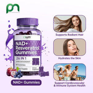 Gomitas de Resveratrol 1NAD+ Multivitamínicas, Gomitas de Belleza con Sabores Naturales, Soporte Antioxidante Diario para la Salud de la Piel, 2 Gomitas Diarias - Product Image 3