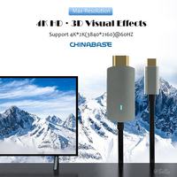 Cable USB C a HDMI 4K 60Hz, Adaptador Tipo C a HDMI, Compatible con Thunderbolt 3, Aluminio Chapado en Oro para MacBook iPad Pro