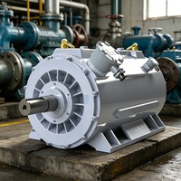 Moteur synchrone triphasé 3000W en fonte à faible coût d'entretien, contrôle vectoriel à fréquence variable, protection IP55, à pieds