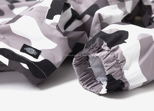 แจ็กเก็ตกันน้ำมีฮู้ดสำหรับผู้ชายแจ็กเก็ตกันน้ำพิมพ์คำทำจากไนลอนด้านหน้าพิมพ์ลายโลโก้ได้ตามต้องการ - Product Image 2