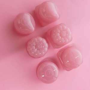 HeXueJelly Envase Portátil Transparente Rosa para Bálsamo Labial y Crema Contorno de Ojos, Contenedor Protector de Labios con Tapa de Forma Única, Envase Vacío de Plástico ABS para Colorete - Product Image 5