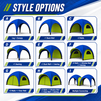 Tente gonflable personnalisée avec logo, chapiteau événementiel, auvent gonflable imperméable, impression de marque, portable pour utilisation promotionnelle en extérieur