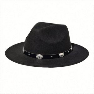 Sombrero Fedora de Fieltro Estilo Británico 2024, Ala Ancha, Unisex, Versátil, Casual, Estilo Vaquero, para Fiestas - Product Image 5