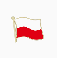 Broches drapeau de la Pologne, best-sellers transfrontaliers, drapeaux de pays du monde, cadeaux commémoratifs les plus vendus pour le commerce extérieur