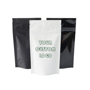 Sacs zip-lock imprimés personnalisés CR Pochette debout or noir blanc pour emballage alimentaire Sac en feuille <span class=keywords><strong>d</strong></span>'aluminium résistant aux enfants - Product Image 5