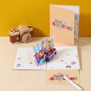 การ์ดอวยพรวันเกิด 3 มิติ DIY พร้อมการ์ดขนาดเล็กสำหรับเขียนข้อความ - Product Image 2