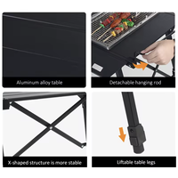 SOLO WILD mobilier de jardin extérieur ultra-léger Portable oeuf rouler pliant en aluminium barbecue IGT Table de Camping