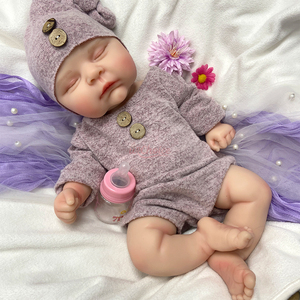 Bebé Reborn de Silicona Pura de 18 Pulgadas para Dormir, DIY, Sin Pintar, con Detalle de Pestañas 3D, Niña para Juego de Rol Infantil - Product Image 5