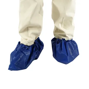 Prodotto di vendita caldo mezza copertura medica scarpe donna isolamento CPE copriscarpe usa e getta con logo personalizzato