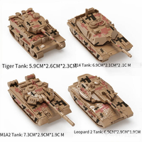 Bloques de Construcción 4D a Escala 1:44, Tanque Pesado Alemán Tiger, Modelo Militar Clásico, Microbloques para Exhibición en Caja de Arena