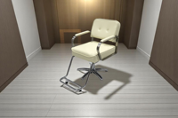 [ECCLIM]DANIEL (2) EC-003 Fauteuil de Barbier en Acier Inoxydable Mobilier de Salon Commercial Moderne Confortable pour Salon de Coiffure