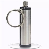 Offre Spéciale Portable porte-clés allume-feu en acier inoxydable Camping en plein air randonnée outil de survie d'urgence allumettes cylindriques