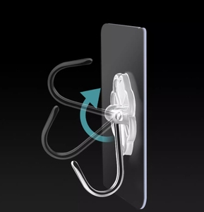 Strong Viscose <b>Kitchen</b> Door Behind the Wall Transparent Sticky <b>Hook</b> - Product Image 3