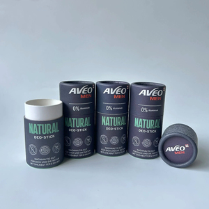 หลอดกระดาษคราฟท์สีขาวพิมพ์โลโก้ตามสั่ง แบบดันขึ้นได้ สำหรับบรรจุภัณฑ์แบบแท่ง เช่น ครีมกันแดด ลิปบาล์ม โรลออน - Product Image 3