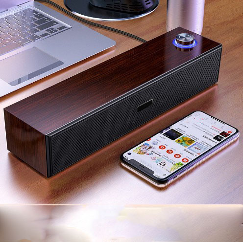New Fashionable Household Home Theater Wooden Sound bar Subwoofer Retro Both Wired and Wireless Blue Tooth Digital PC Speaker