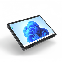 Notebook Mini Saku Layar Sentuh Ganda IPS 14 inci 1080p Baru, Intel I7, RAM 32GB, SSD 256GB, PC Gaming Nirkabel YOGA, Keyboard Inggris