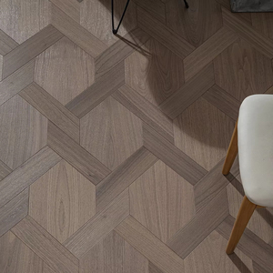 Pisos de Madera de Roble Blanco, Paneles de Parqué Geométricos Encastrables de Primera Calidad con Certificación FSC para Proyectos de Villas Modernas - Product Image 1