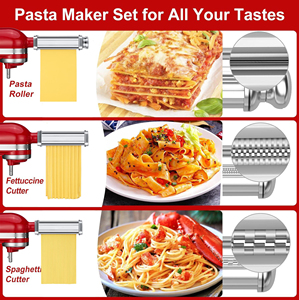 Máquina para Hacer Pasta de Acero Inoxidable, Procesador de Alimentos, Rodillo para Pasta, Cortador de <span class=keywords><strong>Fettucine</strong></span>, Accesorio de Cocina - Product Image 5