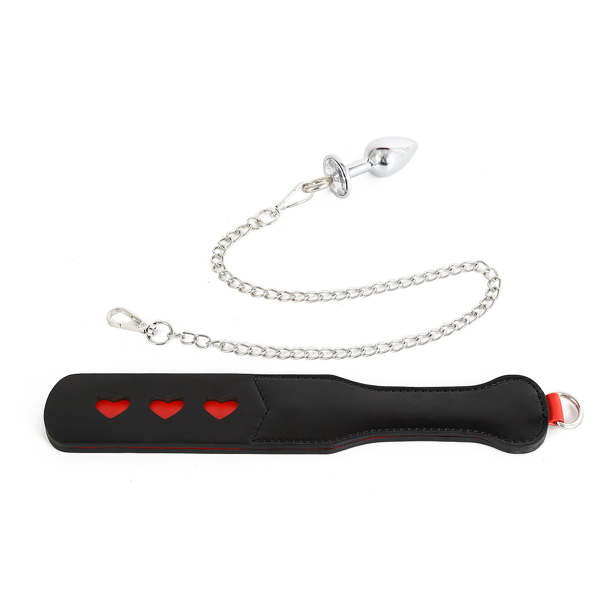 SM Sex Toys - Double-Layer Leather Spanking Anal Plug SM Sex Toys - Double-Layer Leather Spanking Anal Plug