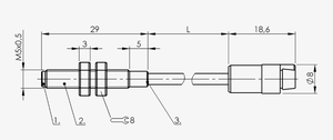 MT-BALLUFF เซ็นเซอร์ capacitive M05T4C-XXS10C-EP02-GZ01-002 BCS สวิทช์ความใกล้เคียงขนาดเล็ก M05 M5x0.5 BCS0011 5x29มม - Product Image 2