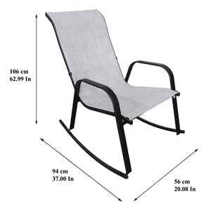 <span class=keywords><strong>Sillón</strong></span> Reclinable de Tela Moderno, Apilable, con Base Metálica, para <span class=keywords><strong>Jardín</strong></span>, Hoteles, Villas y Patios - Product Image 5