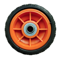 Prix usine Roue en mousse PU 6x3 pouces avec roulement à billes et jante en plastique anti-crevaison pour chariot à main/roue de chariot de camping