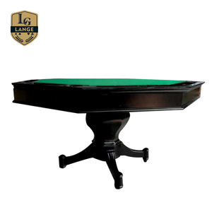 Table de Poker hexagonale en bois massif 1 pièce, Table de luxe à double usage, Blackjack - Product Image 2