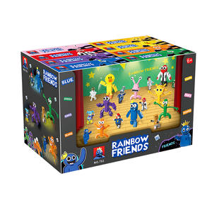 Rainbow Friends Monster Assembled Building Blocks MOC Educational Toys Children's Day Gifts Toys Boy Birthday Gift Blue Friend