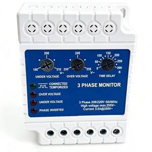 Three-Phase 208/220V 50/60Hz Voltage Protector for Equipment Protectors Air Conditioners <b>Refrigerators</b> Protection Relays Systems - Product Image 2