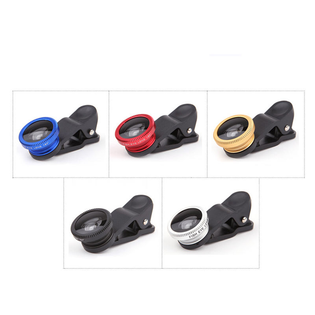 Universal Clip on 3 in 1 Phone Camera Lens Kit, Wide Angle Macro Fisheye External Lens for Smartphone Shooting