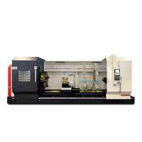 Tour CNC horizontal robuste CK61125, portée de coupe 1250 mm, pour le travail de gros arbres