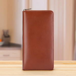 Women's <b>Long</b> Zippered <b>Wallet</b> Genuine Leather Multiple Card Slots Everyday Use - Product Image 2